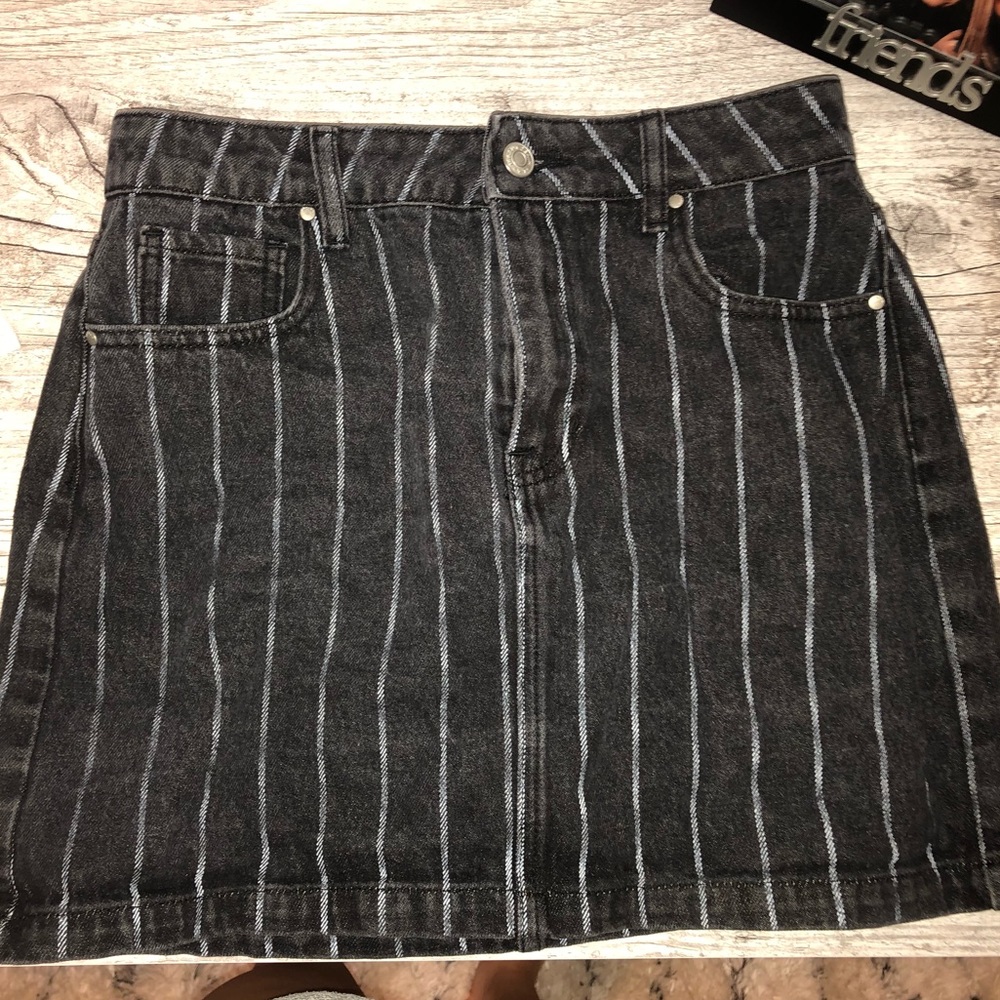 Black jean skirt